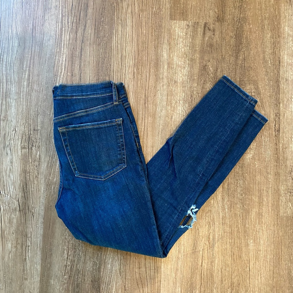 Free people busted knee skinny jeans